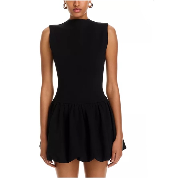 AQUA Bubble Sleeveless Mini Dress in Black – NWT - Picture 2 of 7
